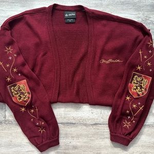 Harry Potter Gryffindor Oversized Juniors Open Cardigan - Size XL